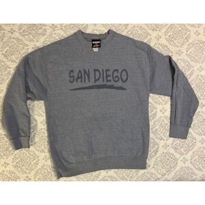 VTG USA Made Signal Sport San Diego Graphic Sweatshirt Men L Heather Gray Travel